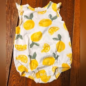Carter's Yellow Lemon Print Romper